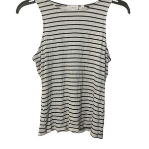 Cyrus Black and White Striped Tank Top